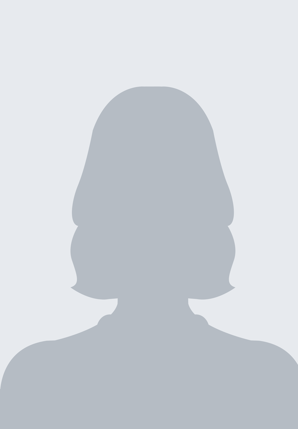 Brak zdjęcia. Na białym tle fotografia przedstawia zarys twarzy kobiety, włosów i szyi wypełniony jasnoszarym kolorem. Znajduje się w centralnej części fotografii. Jasnoszary zarys zajmuje praktycznie całe zdjęcie.